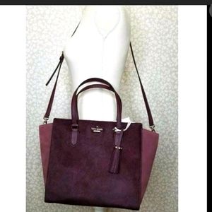 Kate Spade laurel way haircalf deep plum bag